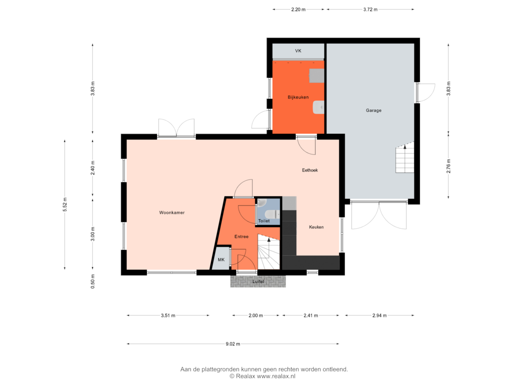 View floorplan of Begane grond of Schuilenburgerweg 2