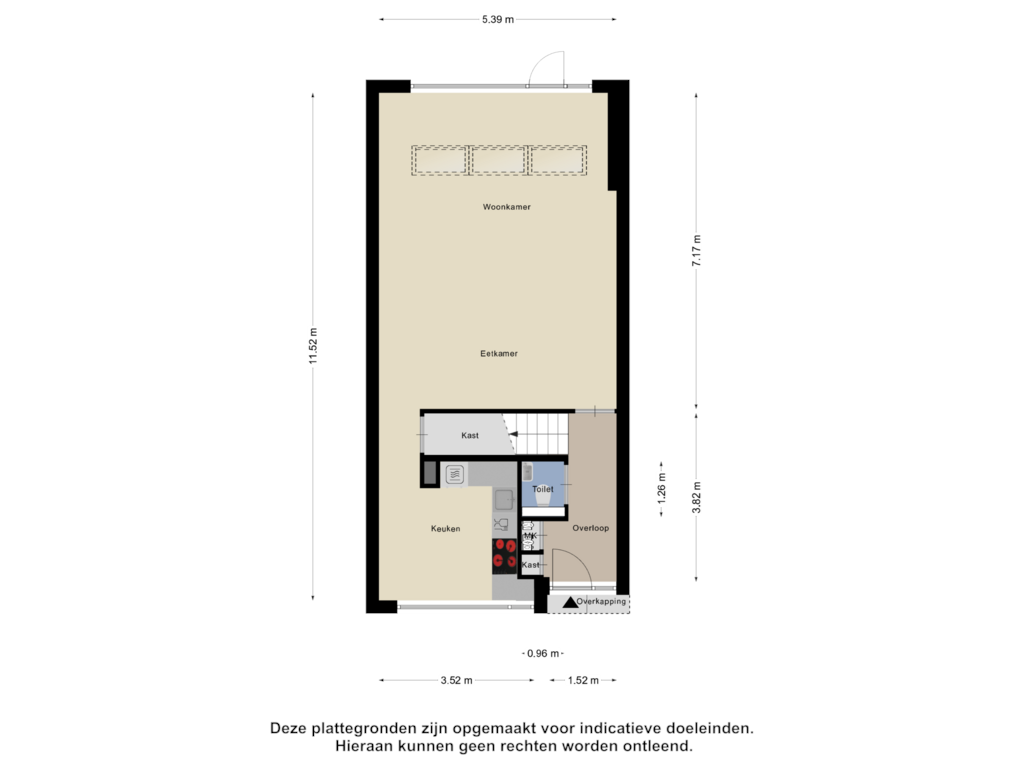 View floorplan of Begane Grond of Grashoen 112