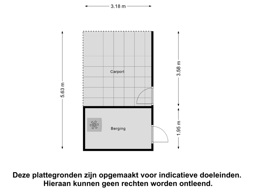 View floorplan of Berging of Grashoen 112