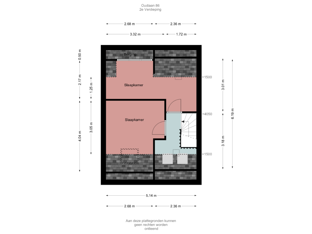 Bekijk plattegrond van 2e Verdieping van Oudlaan 86