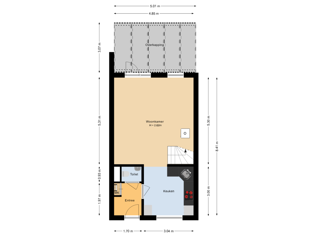 Bekijk plattegrond van Begane grond van Boterbloemhof 22