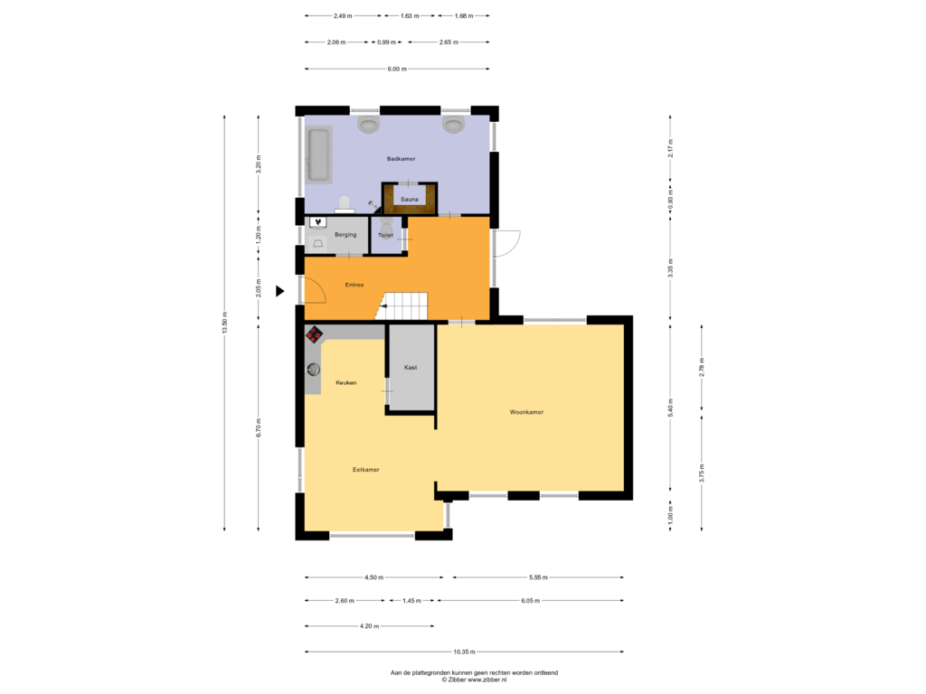 View floorplan of Begane grond of Schoterlandseweg 100