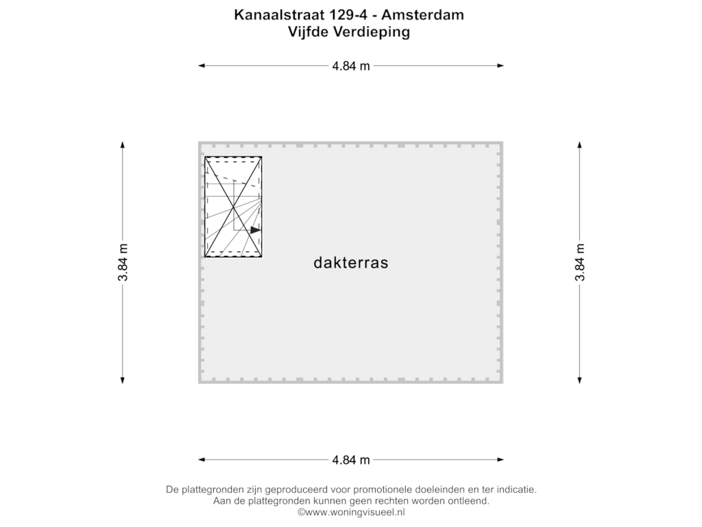 Bekijk plattegrond van VIJFDE VERDIEPING van Kanaalstraat 129-4