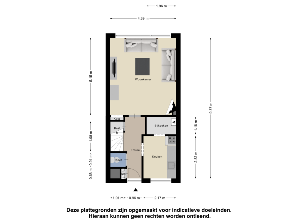 View floorplan of Begane Grond of Plein 1940-1945 22