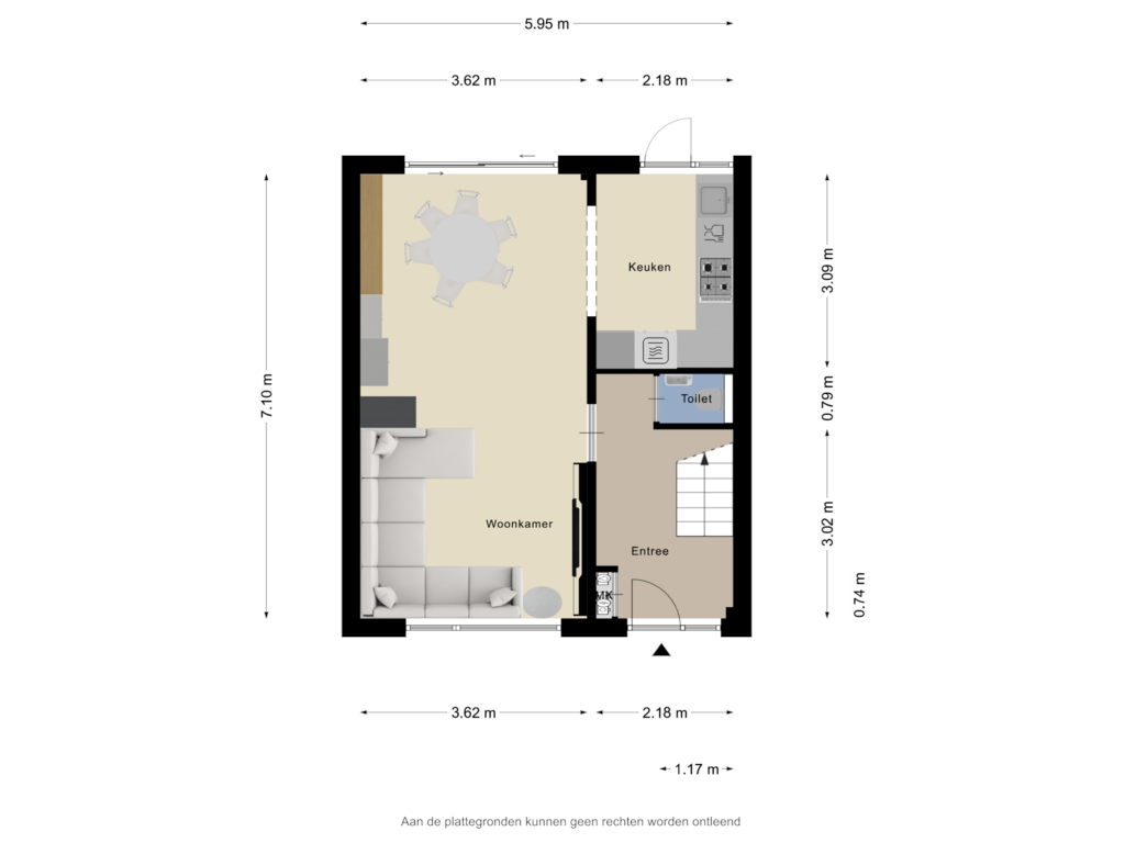 Bekijk plattegrond van Begane grond van 't Zanddorp 38