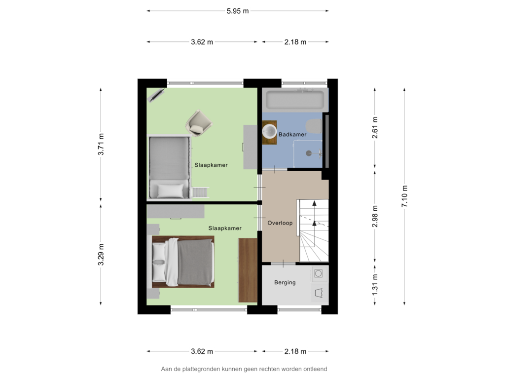 Bekijk plattegrond van Eerste verdieping van 't Zanddorp 38