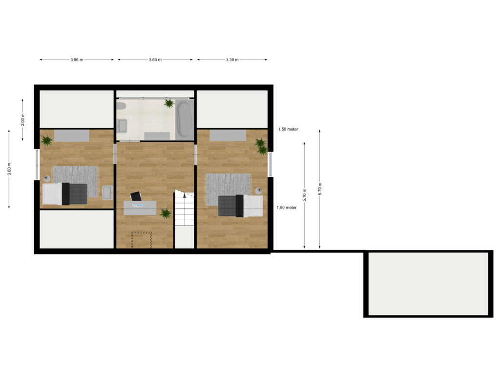 Bekijk plattegrond van Verdieping van Schultestraat 24