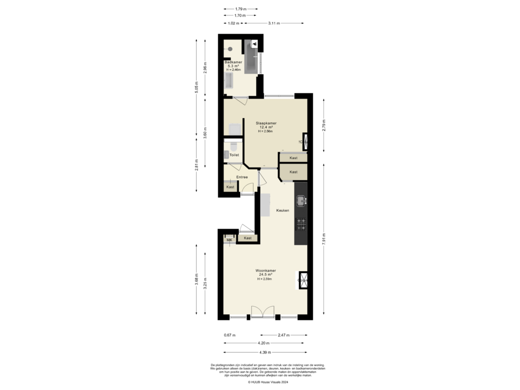 Bekijk plattegrond van Appartement van Plantage Muidergracht 145-2