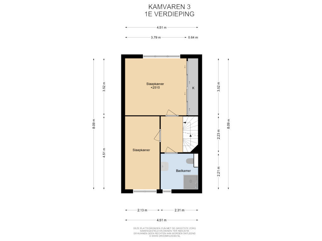 Bekijk plattegrond van 1E Verdieping van Kamvaren 3