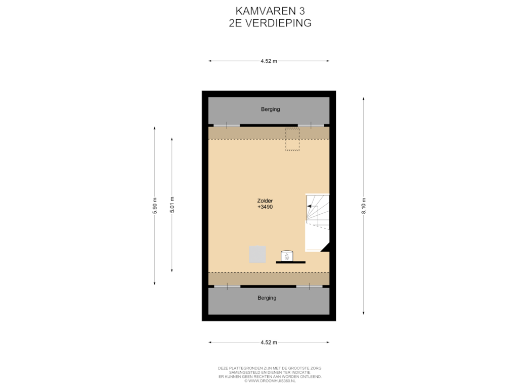 Bekijk plattegrond van 2E Verdieping van Kamvaren 3