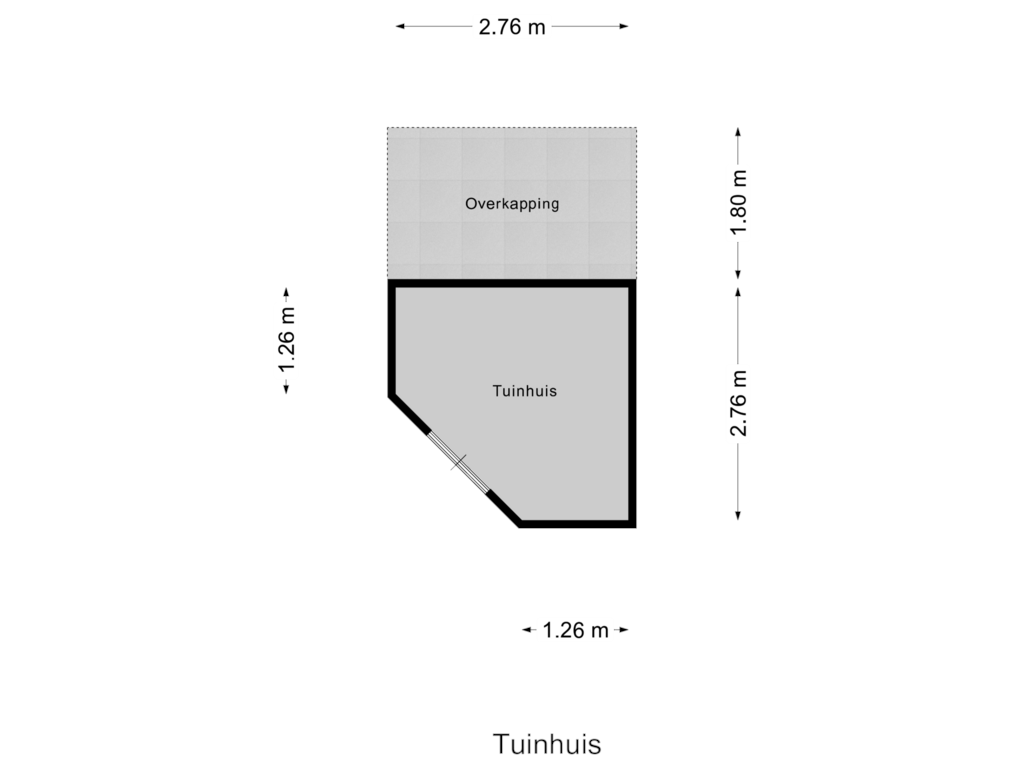 Bekijk plattegrond van Tuinhuis van Achterbroek 26