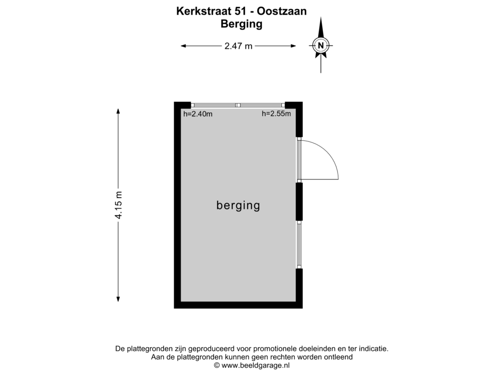 Bekijk plattegrond van BERGING van Kerkstraat 51