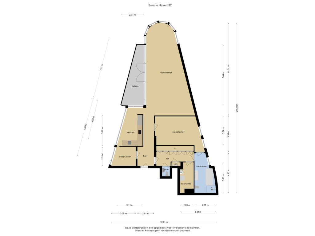 Bekijk plattegrond van Appartement van Smalle Haven 37