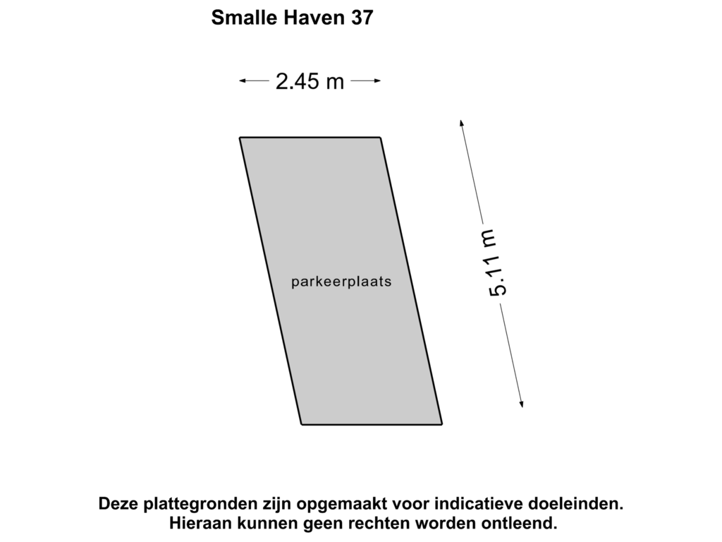 Bekijk plattegrond van Parkeerplaats van Smalle Haven 37