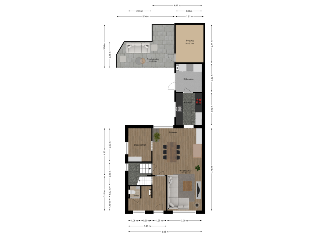 Bekijk plattegrond van Begane grond van Landmansweg 118