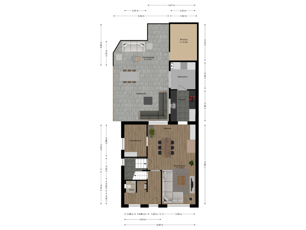 Bekijk plattegrond van Situatie van Landmansweg 118