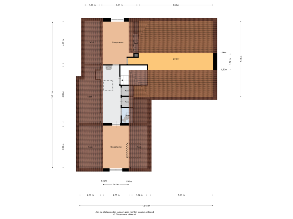 Bekijk plattegrond van Eerste Verdieping van Esweg 16