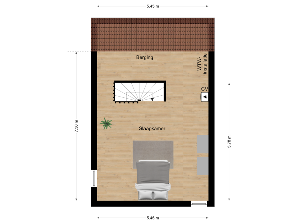 View floorplan of Tweede verdieping of Lotharingen 1