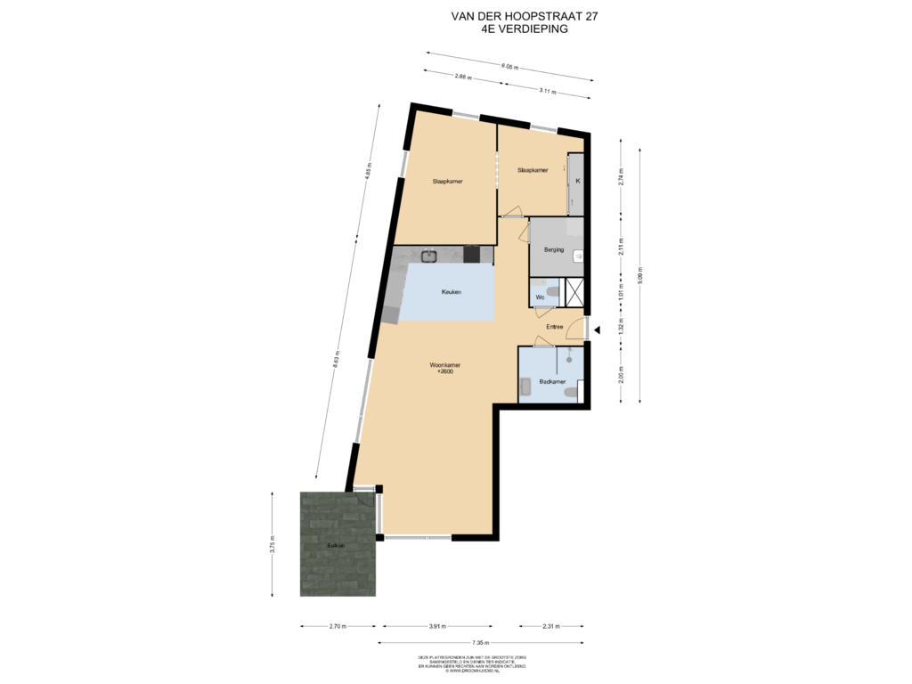 Bekijk plattegrond van 4E Verdieping van van der Hoopstraat 27