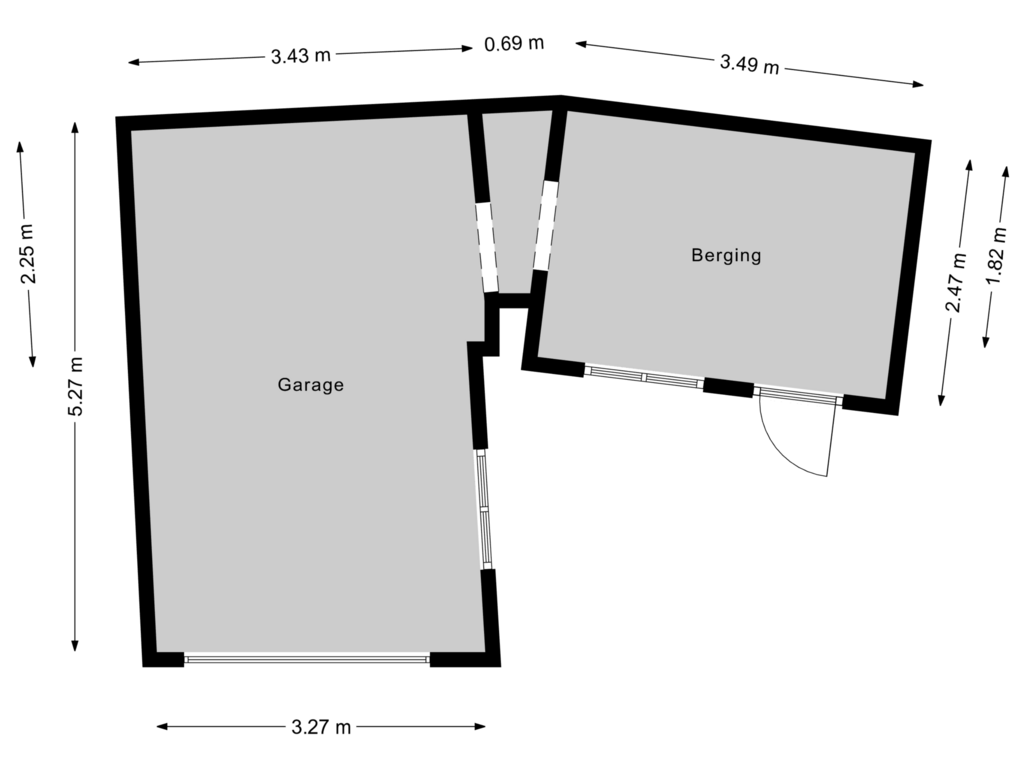 View floorplan of Berging of Koestraat 22