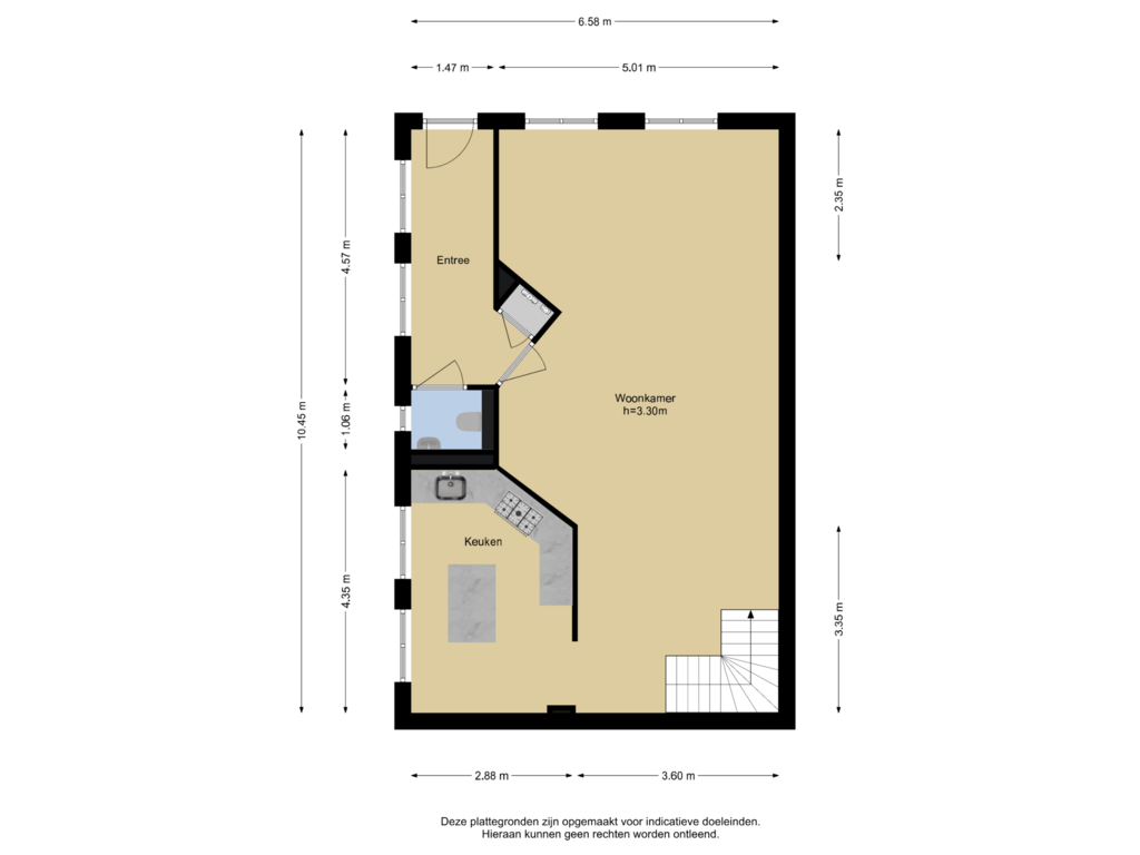 View floorplan of Begane grond of Buitenkade 8