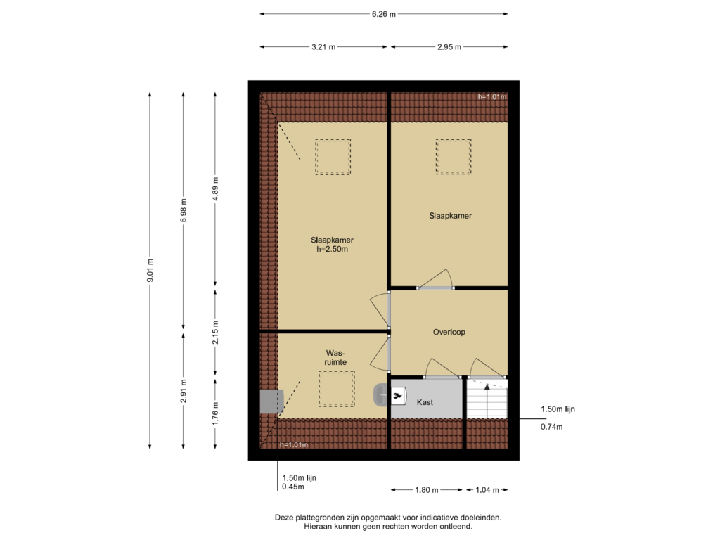 View floorplan of Verdieping 2 of Buitenkade 8