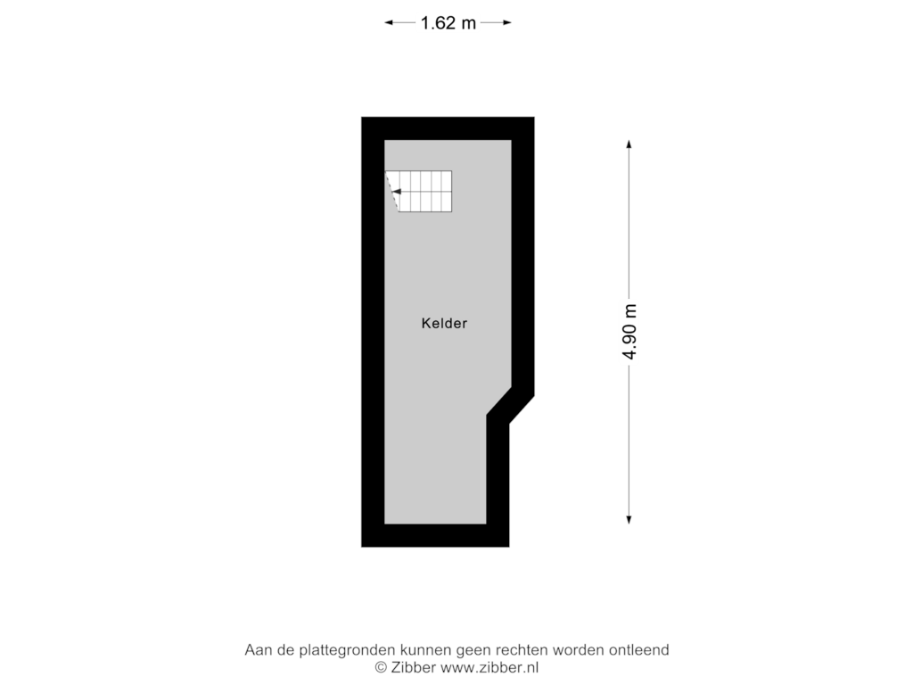 Bekijk plattegrond van Kelder van Brugstraat 3