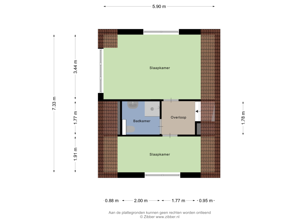 View floorplan of Eerste Verdieping of Bikkelen 7