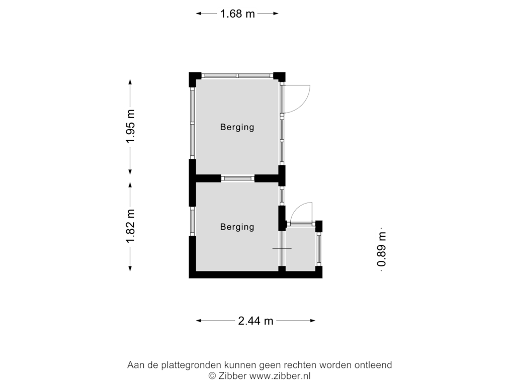 View floorplan of Berging 2 of Bikkelen 7