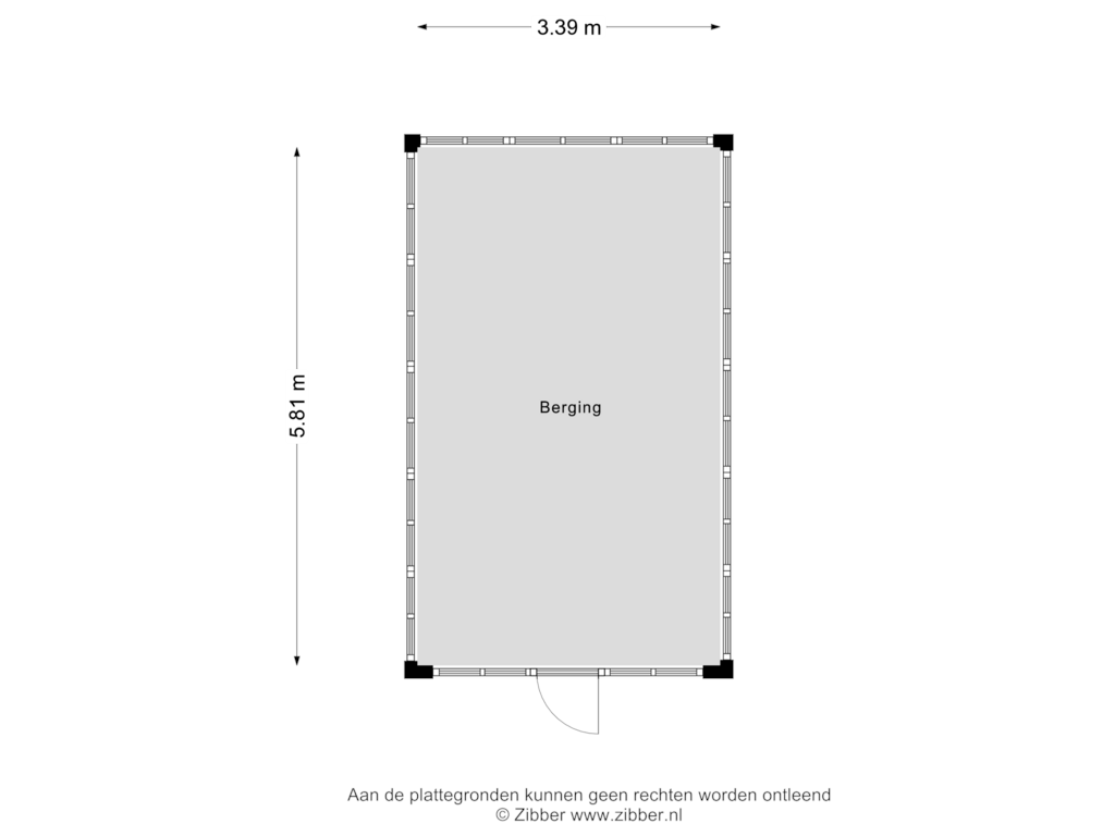 View floorplan of Berging 3 of Bikkelen 7