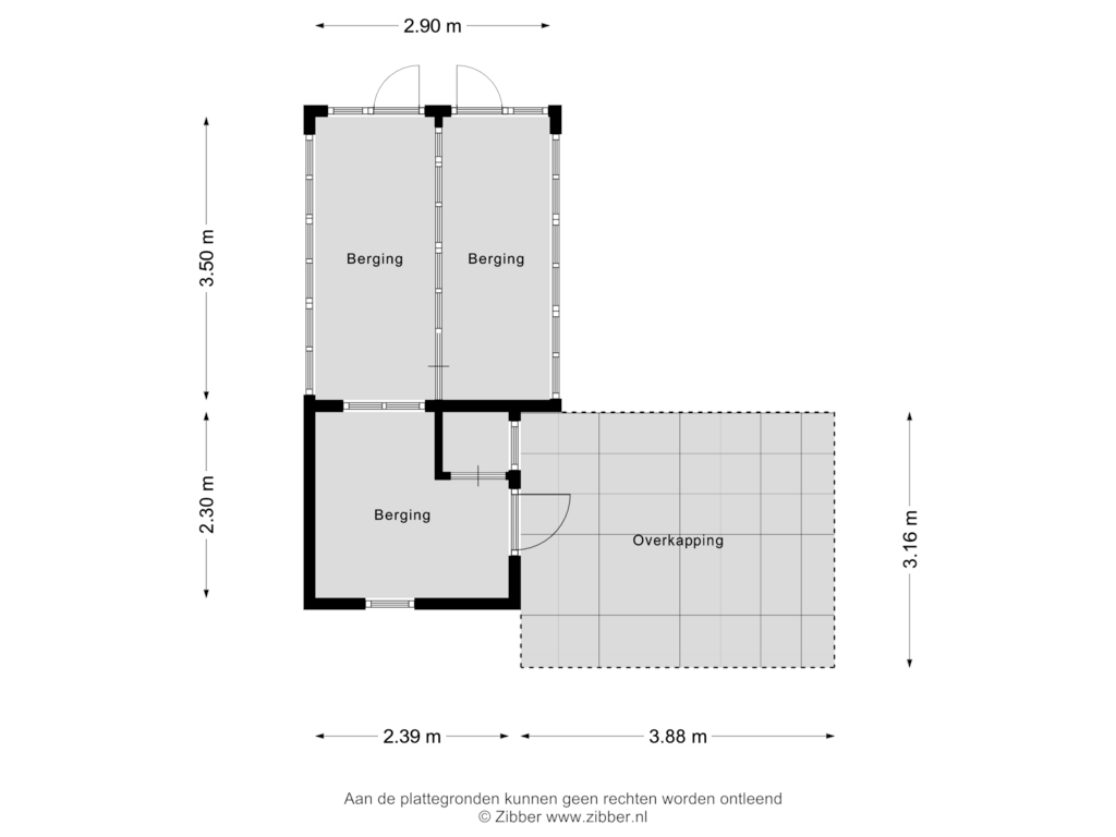 View floorplan of Berging 4 of Bikkelen 7