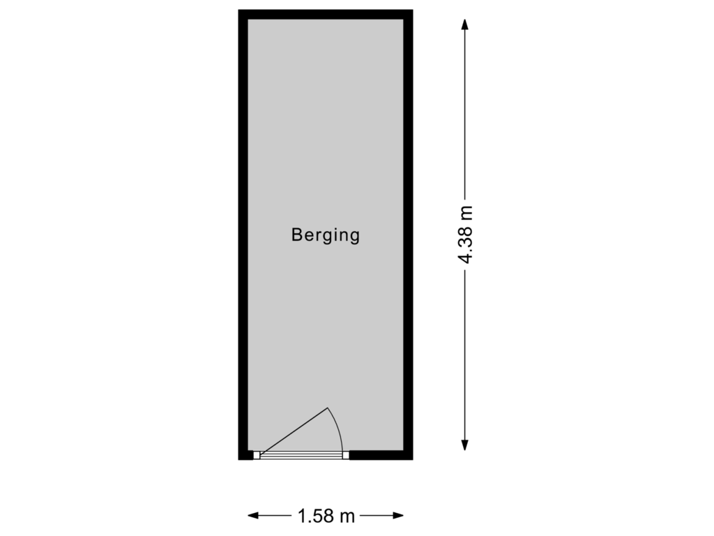 Bekijk plattegrond van Berging van Forellendaal 487