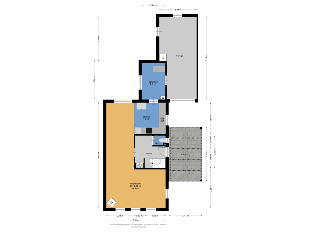 View floorplan of Begane Grond of Dagwerk 3