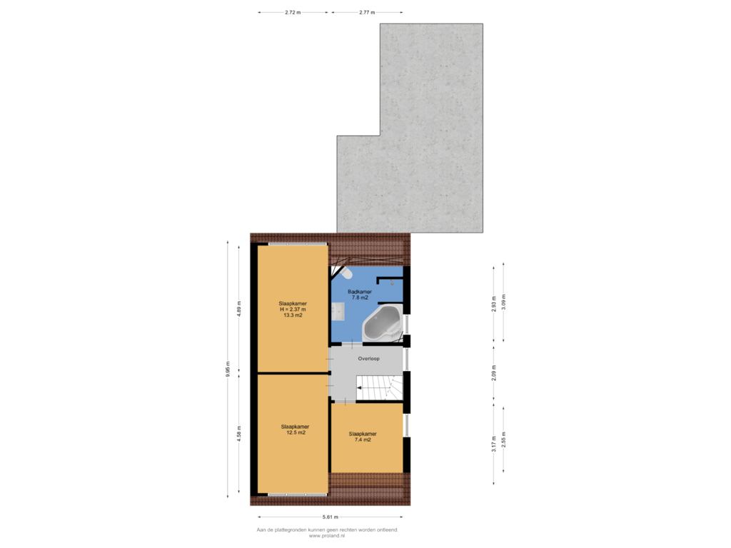 View floorplan of 1e Verdieping of Dagwerk 3