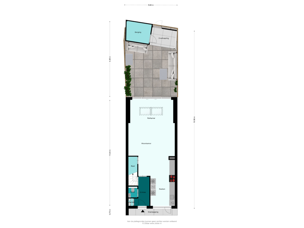 View floorplan of Begane Grond -Tuin of Luiksestraat 9