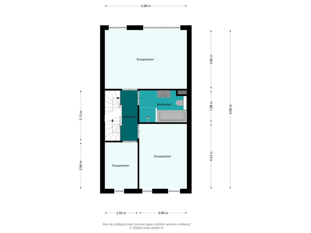 View floorplan of Eerste Verdieping of Luiksestraat 9