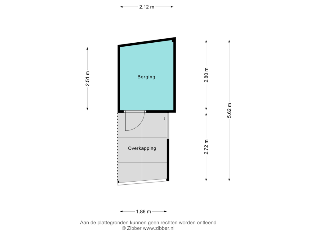 View floorplan of Berging of Luiksestraat 9