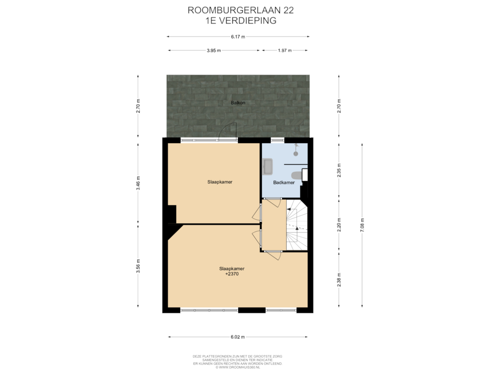 Bekijk plattegrond van 1E Verdieping van Roomburgerlaan 22