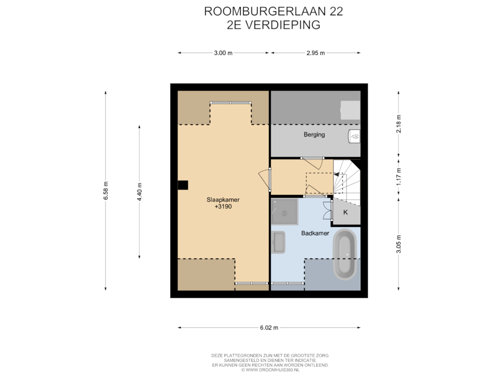 Bekijk plattegrond van 2E Verdieping van Roomburgerlaan 22