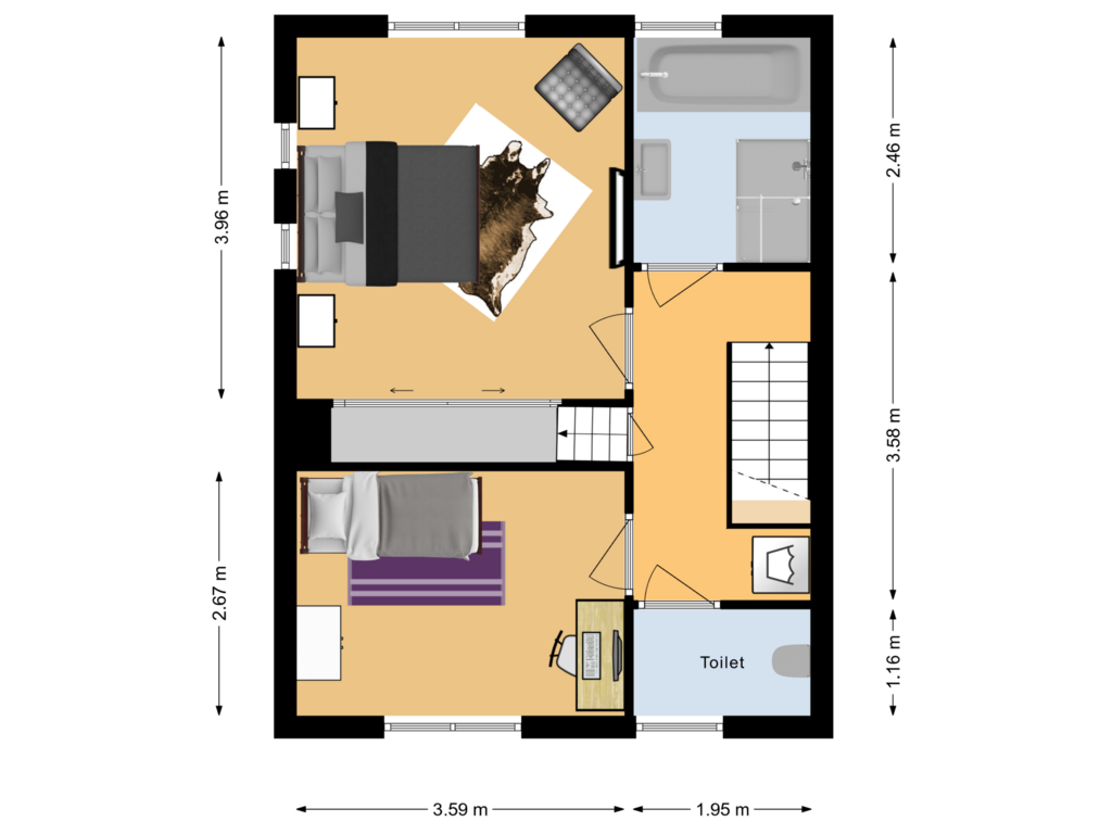 View floorplan of Verdieping of Noordzeedijk 51