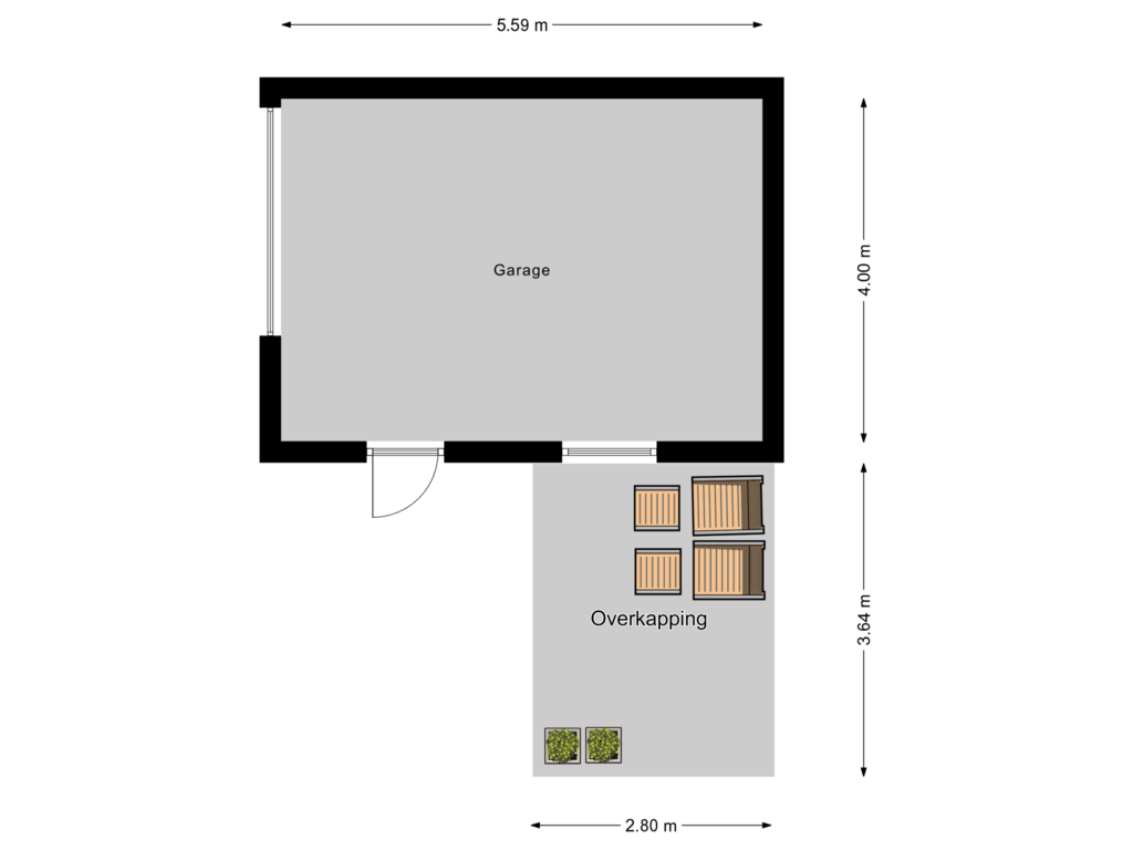 View floorplan of Garage of Noordzeedijk 51