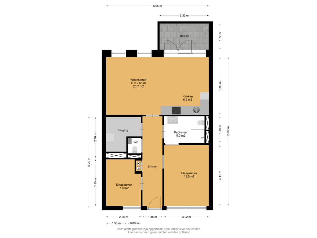 Bekijk plattegrond van Appartement van Margaretha Havermanstraat 28