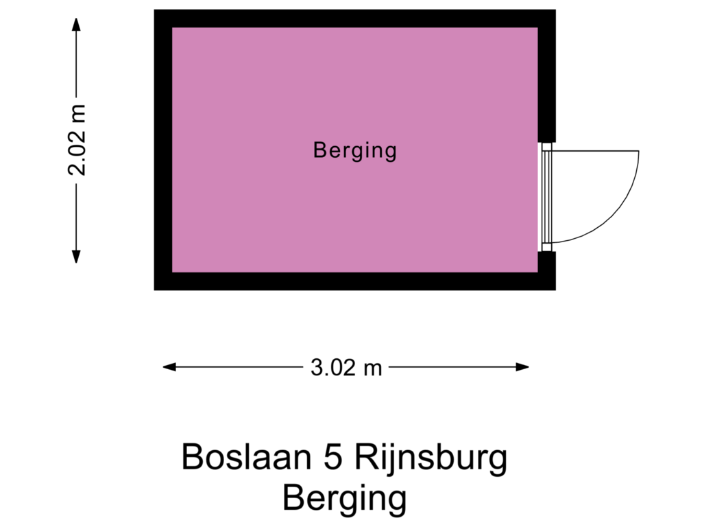 Bekijk plattegrond van Berging van Boslaan 5