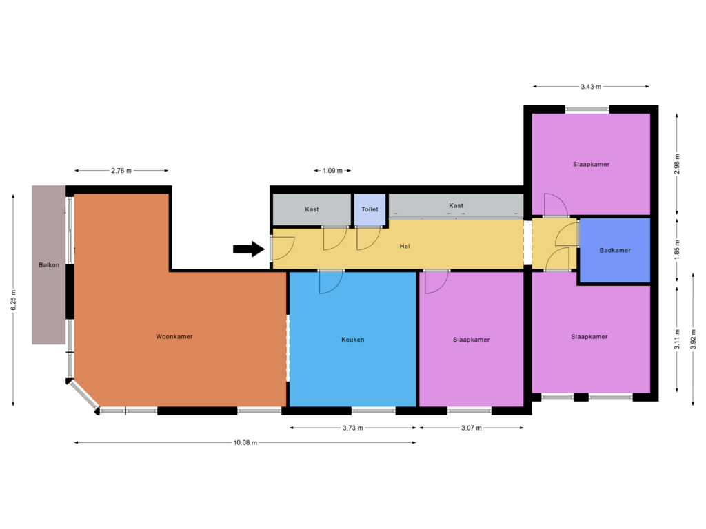 Bekijk plattegrond van First floor van Hogerwoerdstraat 59-B