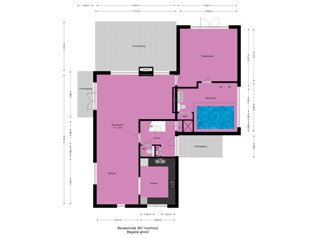 Bekijk plattegrond van Begane grond van Beukenrode 367