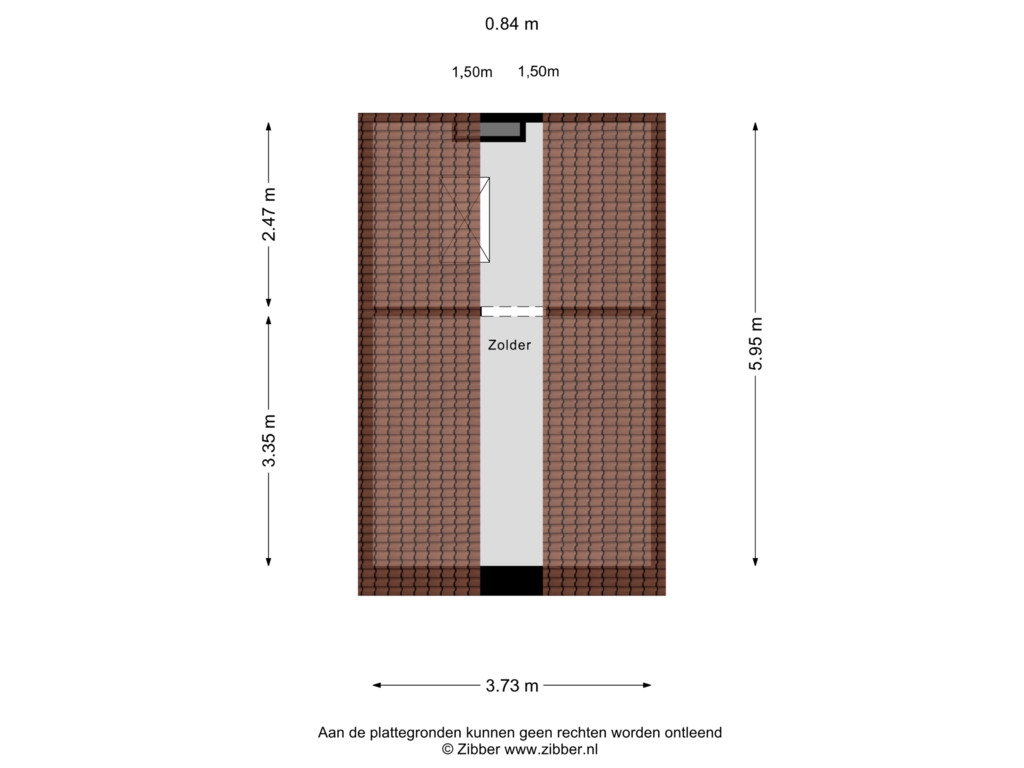 Bekijk plattegrond van Zolder van Grote Heistraat 35