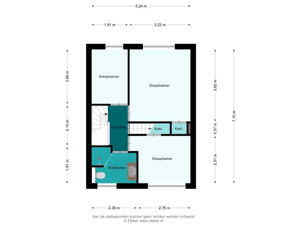 Bekijk plattegrond van Eerste Verdieping van Lijsterbeslaan 10