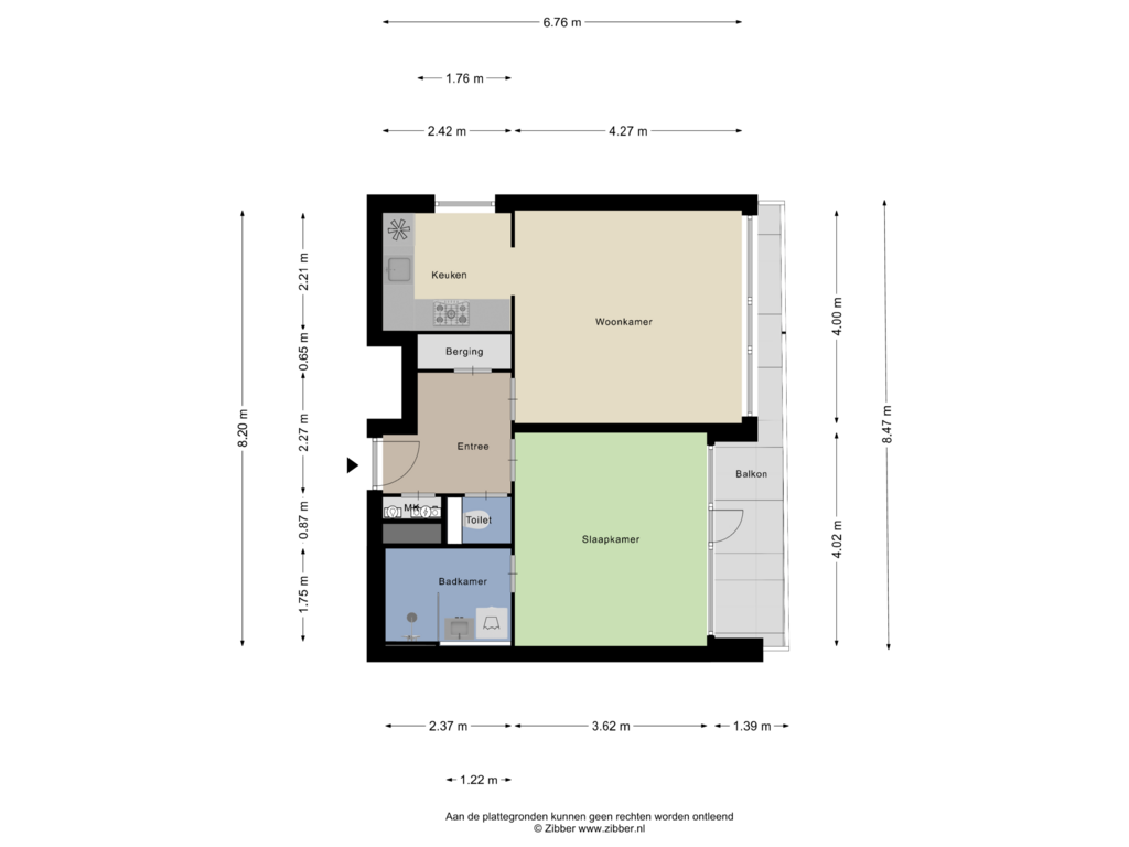 Bekijk plattegrond van Appartement van Klaverlaan 78