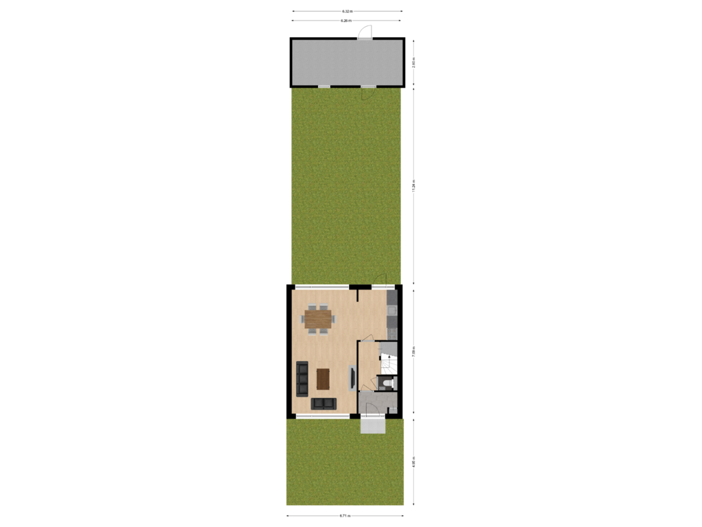 Bekijk plattegrond van Begane Grond Met Tuin van Mahlerstraat 77