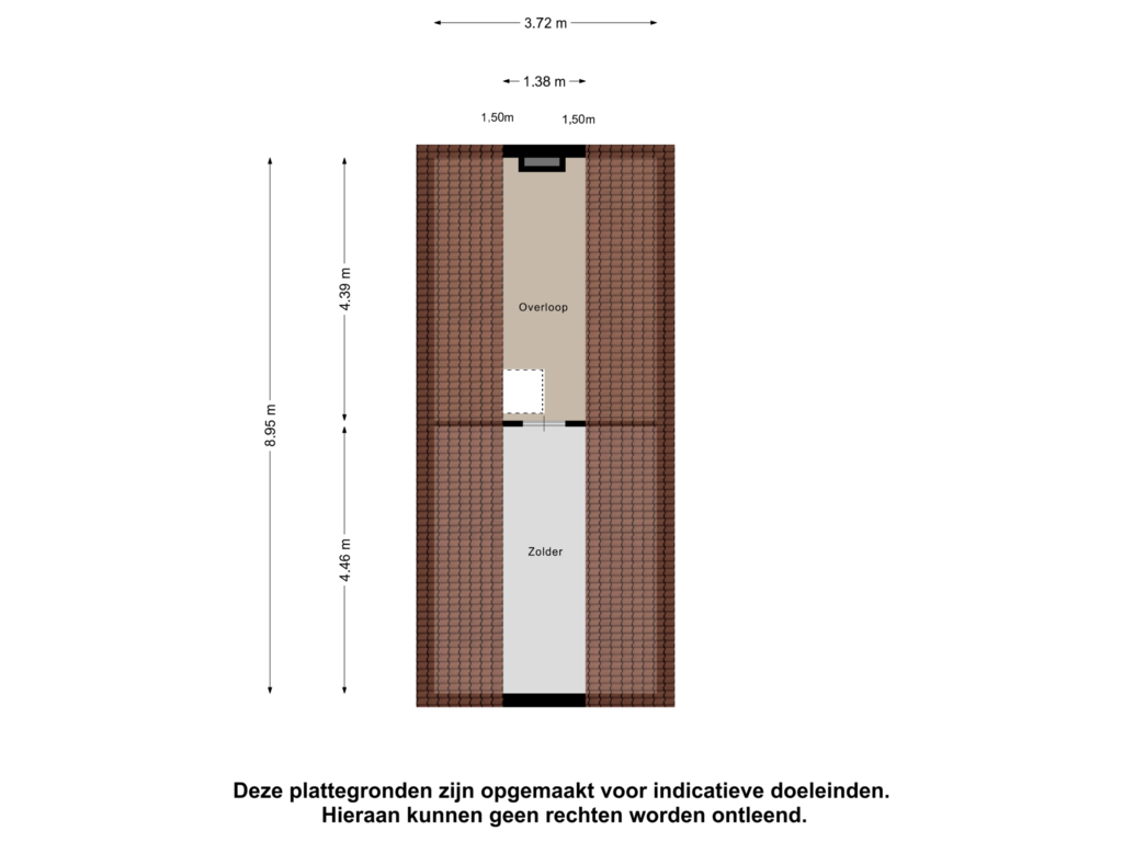 View floorplan of Zolder of Zuiderdiep 83